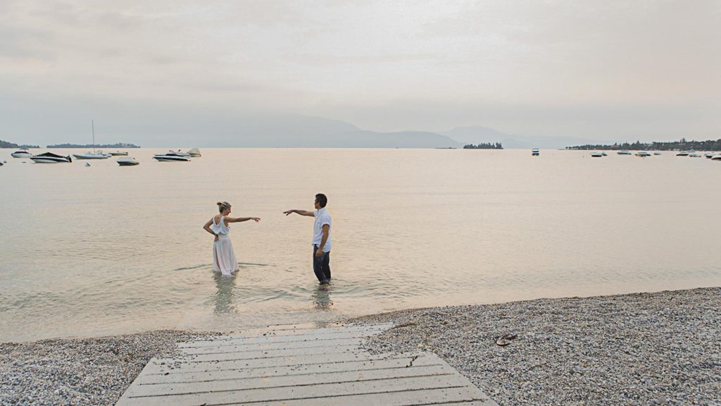 a couple in lake garda