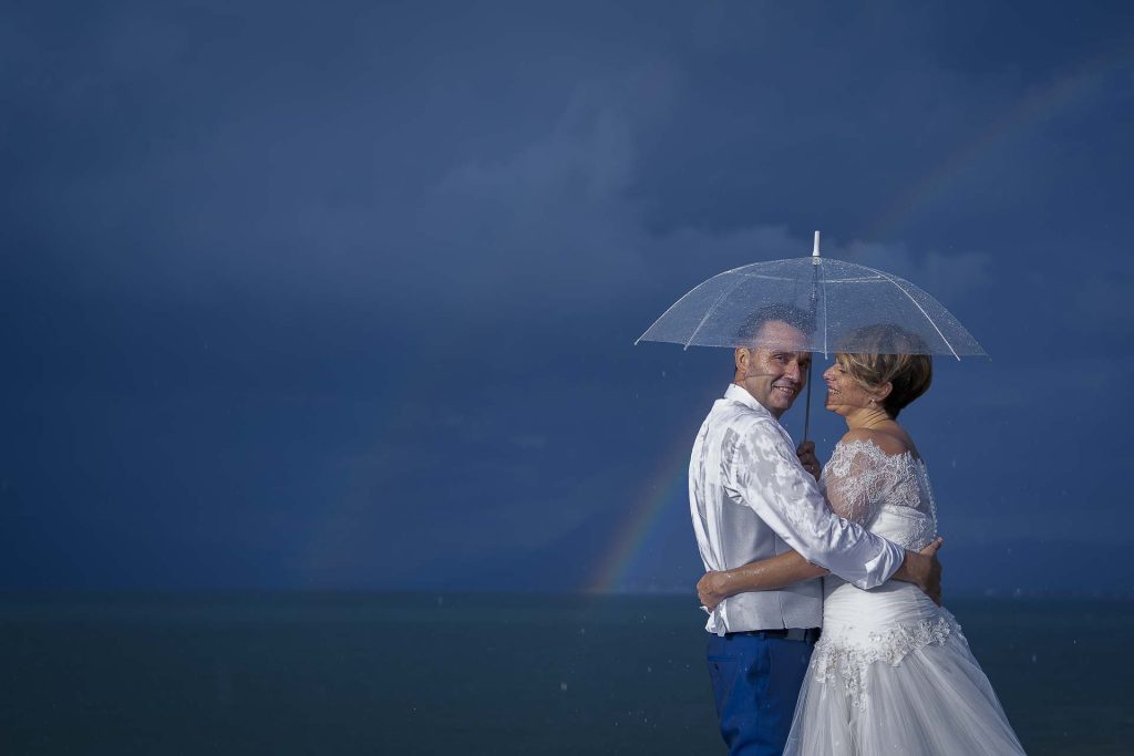 rainbow on your wedding day lake garda