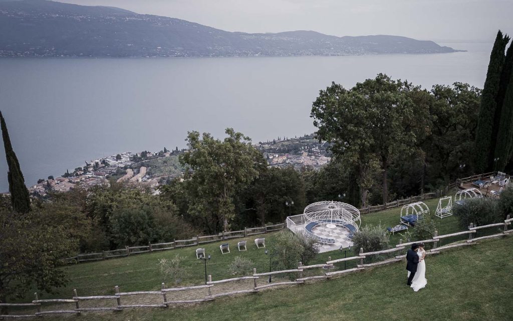 Lake Garda landscape viewed from Villa Sostaga in Gargnano
