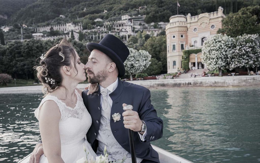 villa feltrinelli a Gargnano con 2 sposi